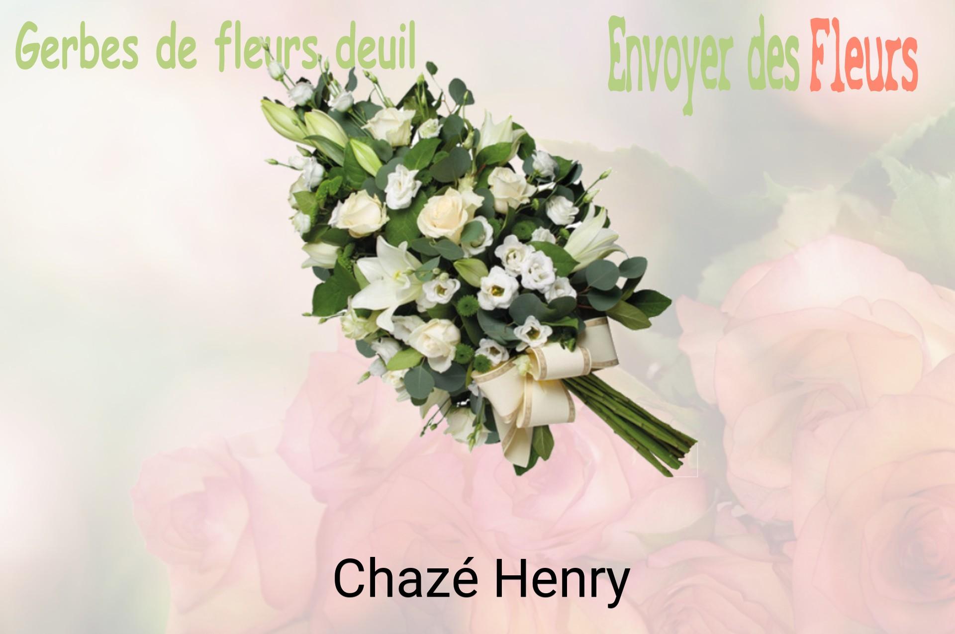 Gerbe de fleurs de deuil livrée à Chazé-Henry
